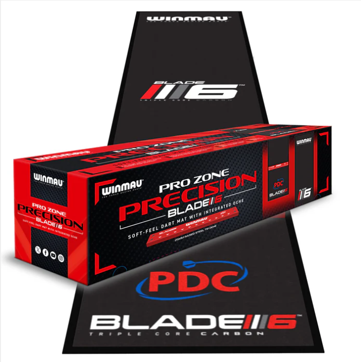 Winmau Pro Zone Precision Blade 6 Soft Feel Dart Mat & Integrated Oche