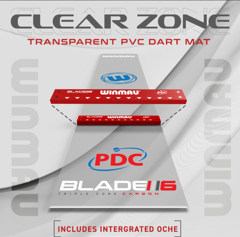 Clearzone PVC Dart Mat with Integrated Oche